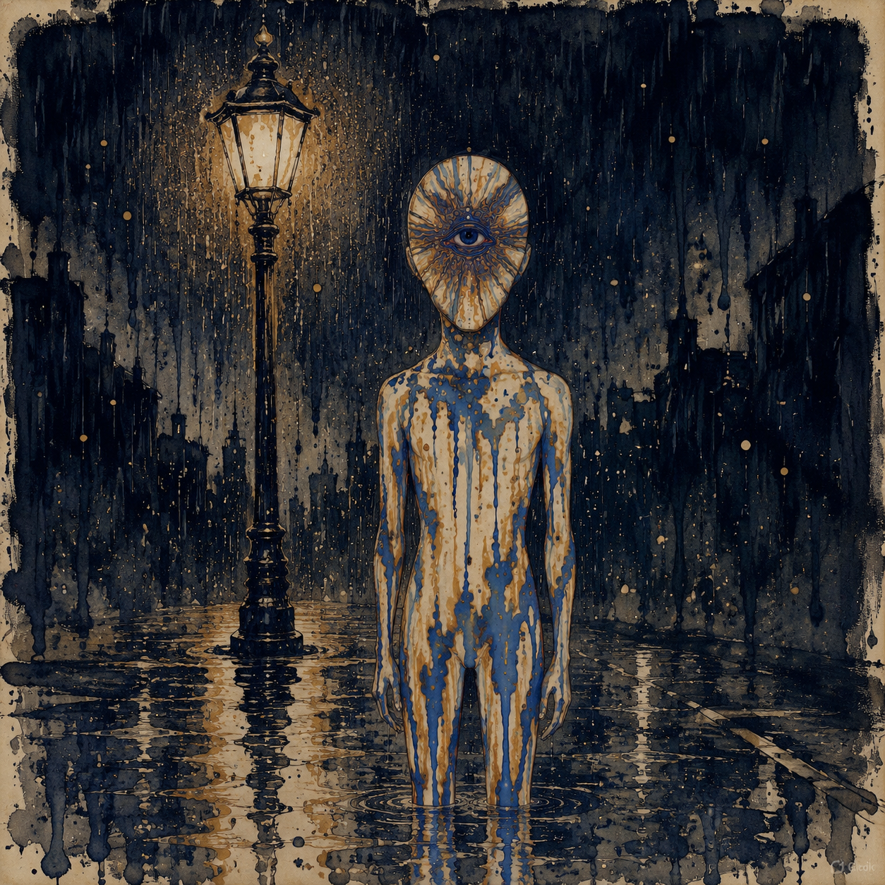IRIS standing in rain